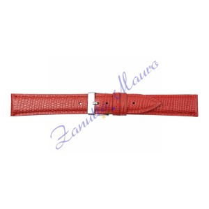 Cinturino 692 in pelle stampa lucertola iguana 18x16 colore rosso