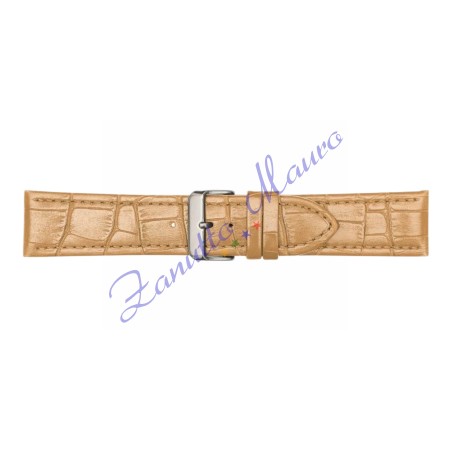 Cinturino 643 in pelle stampa guinea opaco beige ansa mm 28X26