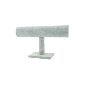 Espositore per bracciali e orologi rivestito in sintetico grigio