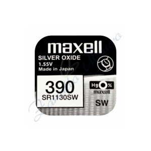 Pila Maxell  390  silver oxide SR1130SW Hg 0%