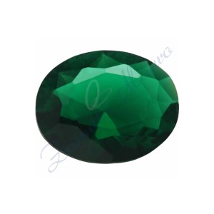 Pietra idrotermale sint. ovale mm  6x8 colore smeraldo busta da 5 pezzi