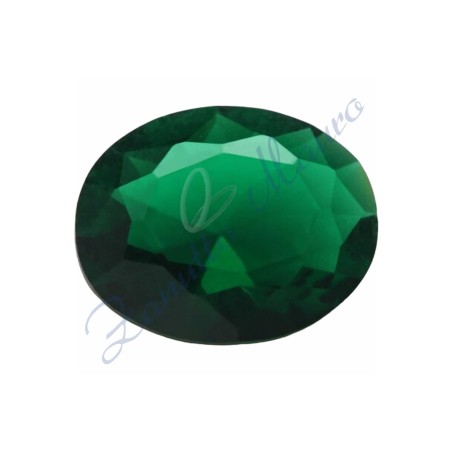 Pietra idrotermale sint. ovale mm  8x10 colore smeraldo busta da 5 pezzi