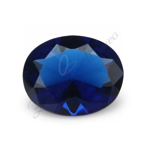 Pietra idrotermale sint. ovale mm  6x8 colore blu busta da 5 pezzi