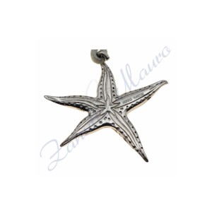 Ciondolo Stella Marina in argento 925/1000 e smalto azzurro
