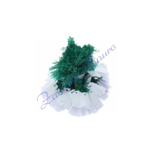 Cartellini rettangolari mm 8x18 con filo verde - 500 pezzi