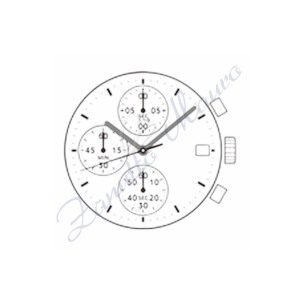 Movimento Hattory VD57 crono con datario al 3