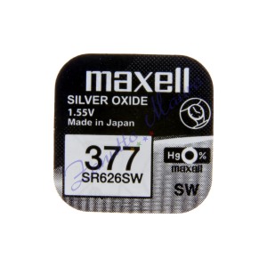 Pila Maxell  377  silver oxide SR626SW Hg 0%