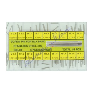 Assortimento 54 viti in acciaio per bracciali Rolex - SML08