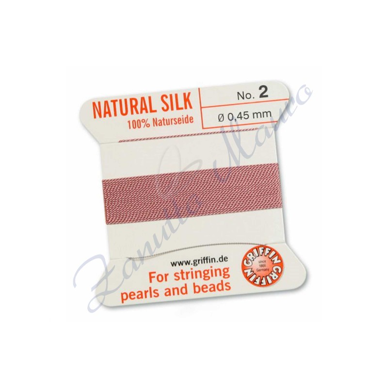 Filo per collane Griffin diametro mm 0,45 numero  2 colore rosa chiaro