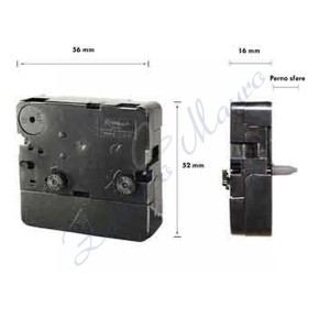 Movimento quadrato con suoneria p/corto completo di 4 lancette 56x52