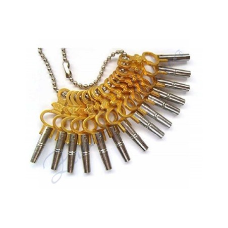 Assortimento 14 chiavi di carica per orologi da tasca