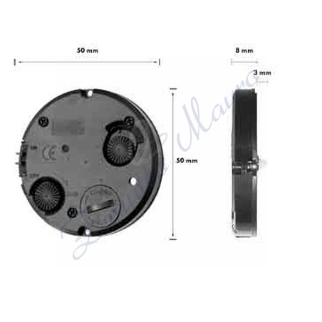 Movimento rotondo con suoneria p/corto completo di 4 lancette diam 50