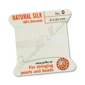 Filo per collane Griffin diametro mm 0,30 numero  0 colore bianco