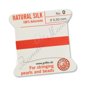 Filo per collane Griffin diametro mm 0,30 numero  0 colore corallo