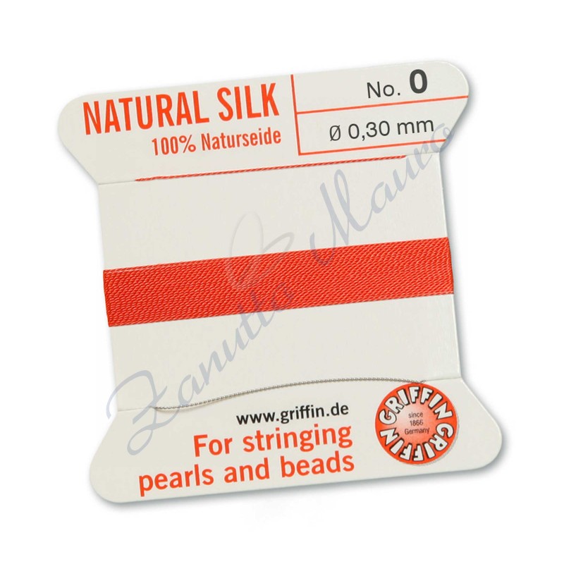 Filo per collane Griffin diametro mm 0,30 numero  0 colore corallo