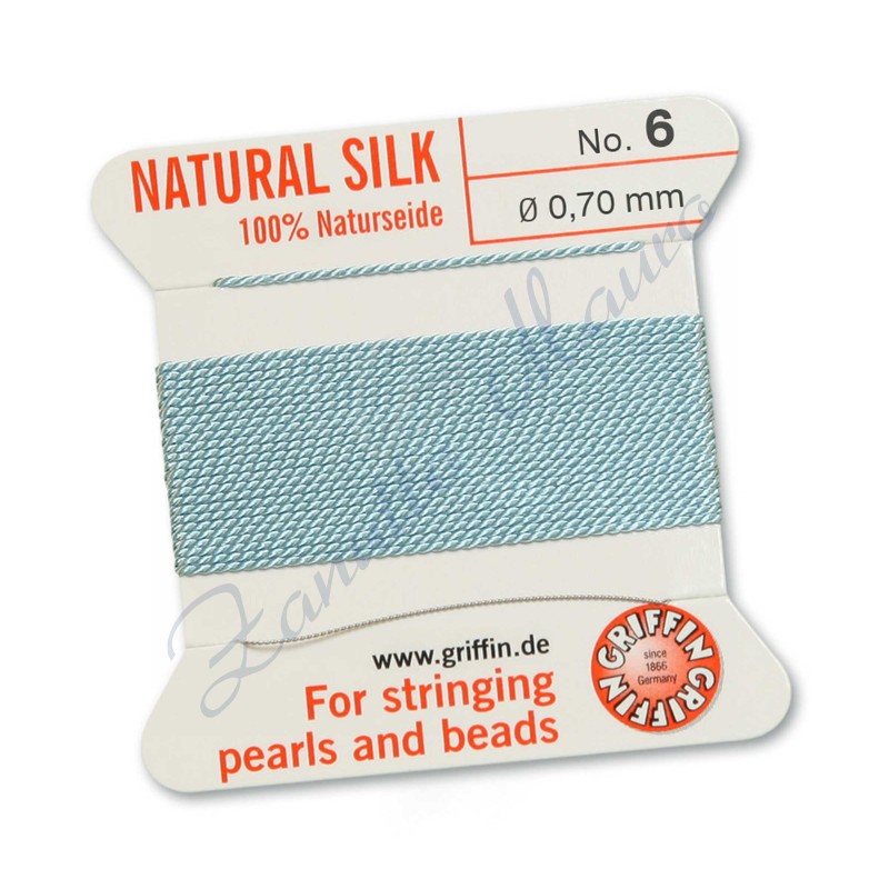 Filo per collane Griffin diametro mm 0,70 numero  6 colore turchese