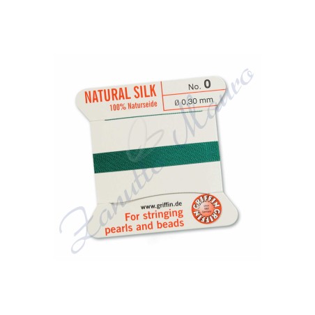 Filo per collane Griffin diametro mm 0,30 numero  0 colore verde