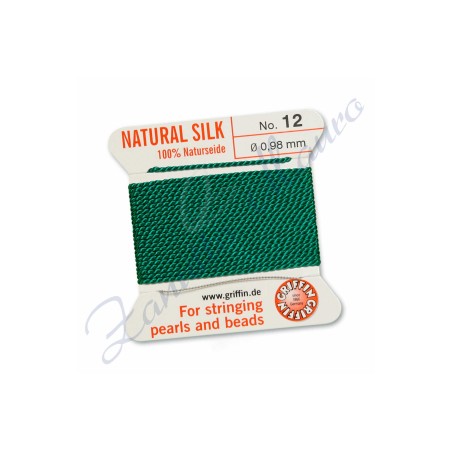 Filo per collane Griffin diametro mm 0,98 numero 12 colore verde