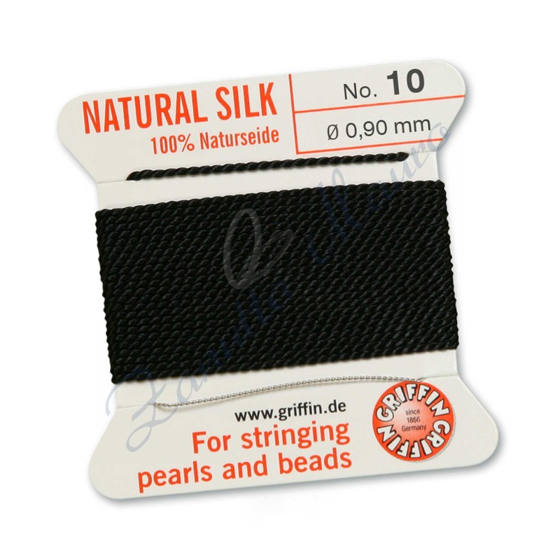 Filo per collane Griffin diametro mm 0,90 numero 10 colore nero