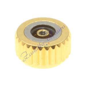 Corona impermeabile SM051 in acciaio dorato D4,0 A2,5 T2,0 P90