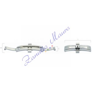 Chiusura deployant con pulsanti in acciaio AF007L attacco mm 4