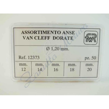 Assortimento 50 anse a vite dorate per cinturini