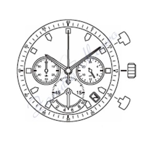 Movimento Miyota 0S22 quarzo