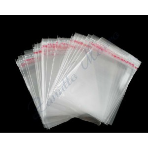 Confezione 200 buste crystal 40x65 con chiusura adesiva
