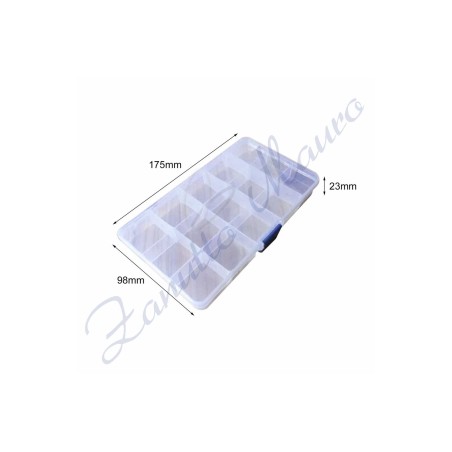 Scatola per minuteria 15 scomparti mm 175x98x23
