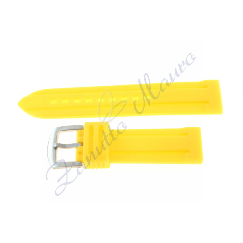 Cinturino in silicone J203 giallo ansa mm 20 soft touch