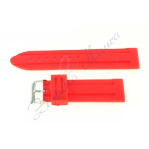 Cinturino in silicone J203 rosso ansa mm 18 soft touch