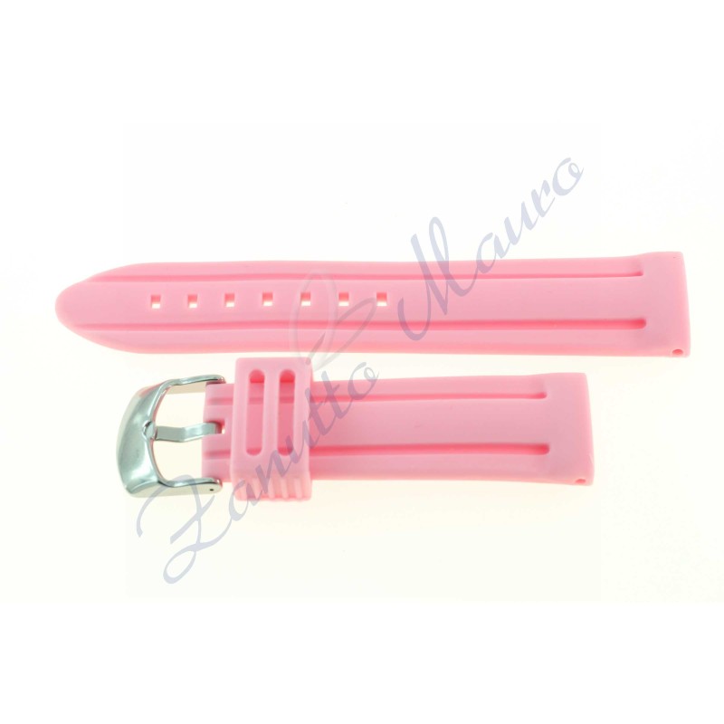 Cinturino in silicone J203 rosa ansa mm 20 soft touch