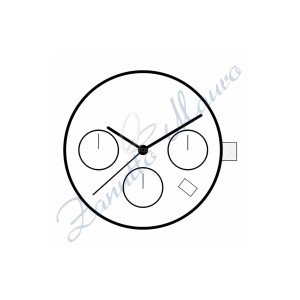 Movimento TMI VK63 crono con datario alle 4.30 uguale a Seiko 6T63