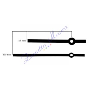 Coppia lancette 015 nere per SKP e TMP