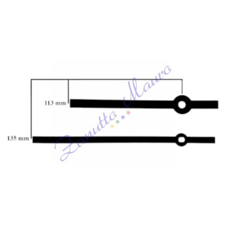 Coppia lancette 015 nere per SKP e TMP