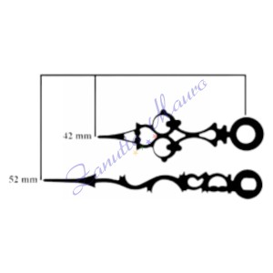 Coppia lancette 036 nere per SKP e TMP