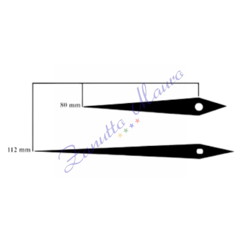Coppia lancette 114 nere per SKP e TMP