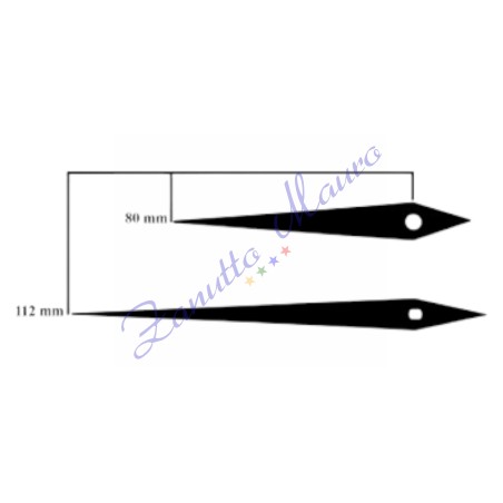 Coppia lancette 114 nere per SKP e TMP