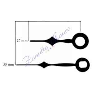 Coppia lancette 026 nere per SKP e TMP