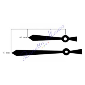 Coppia lancette 118 nere per SKP e TMP