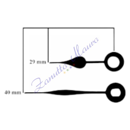 Coppia lancette 040 nere per SKP e TMP
