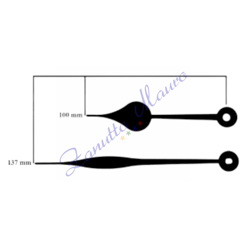 Coppia lancette 037 nere per SKP e TMP