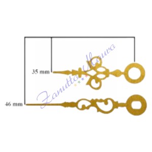 Coppia lancette 038G dorate per SKP e TMP
