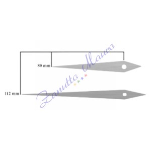 Coppia lancette 114C cromate per SKP e TMP