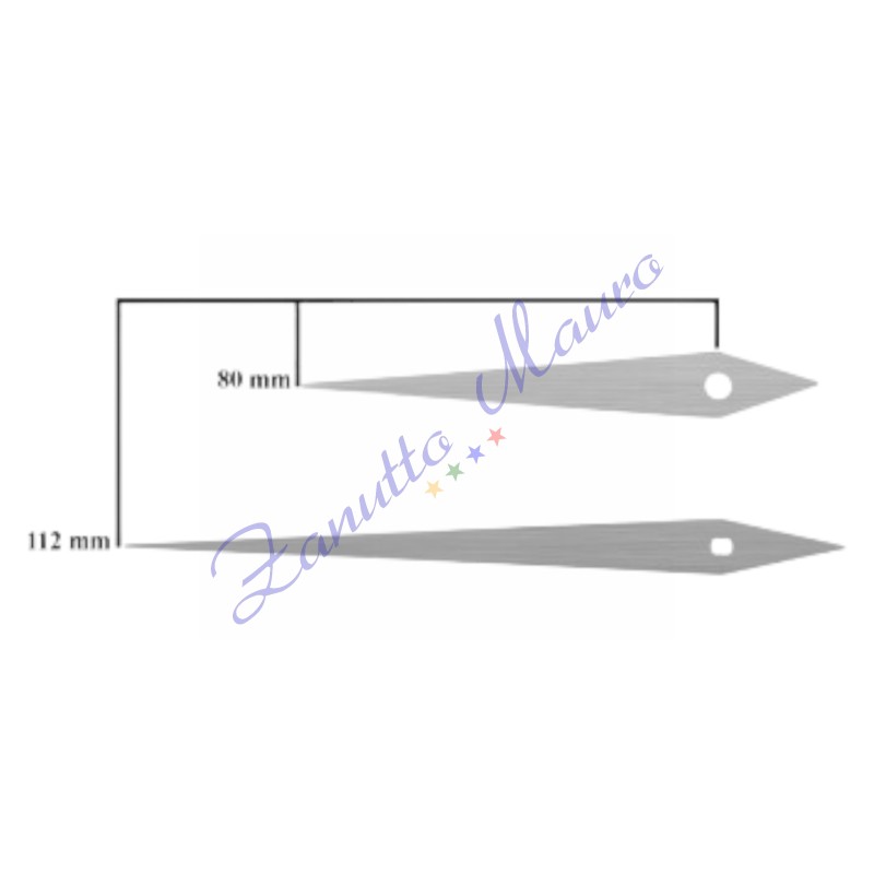 Coppia lancette 114C cromate per SKP e TMP