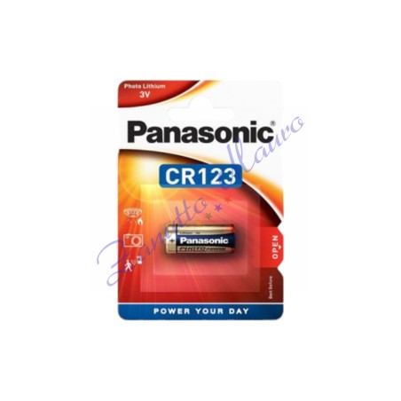 Pila CR123A Panasonic al litio 3v