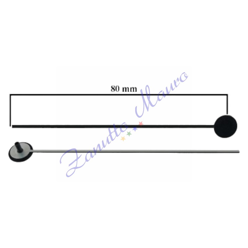 Lancette secondi tipo BN per SKP e TMP in alluminio nero mm 80 10 pezzi