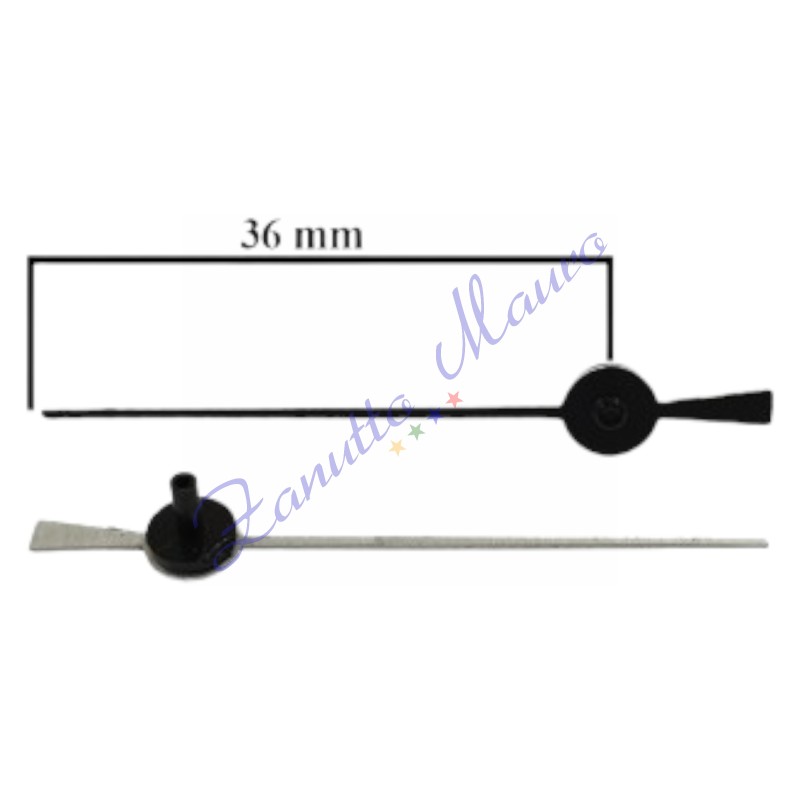 Lancette secondi tipo EN per SKP e TMP in alluminio nero mm 35 10 pz
