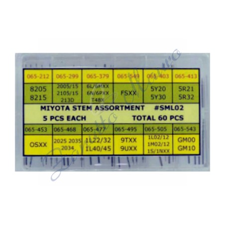 Assortimento 60 tiges per movimenti Miyota - SML02