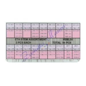 Assortimento 54 tiges per movimenti ETA - SML04